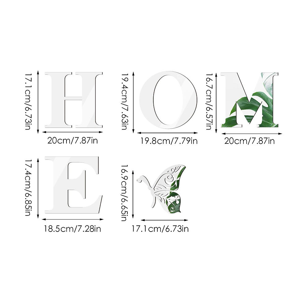 Thumbnail: HOME Home Logo 3D Mirror Wall Sticker, Entrance Decoration, Home Decoration