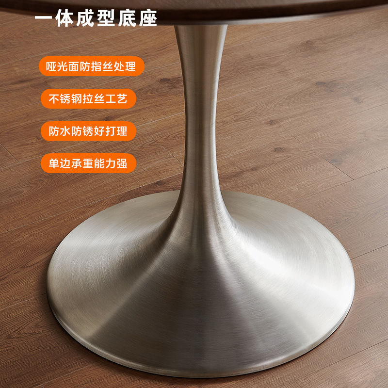 Thumbnail: Nordic Solid Wood Round Table Home Small Apartment Round Dining Table Simple Med