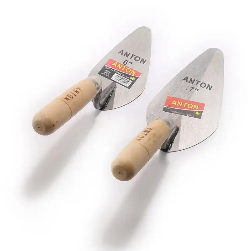 Thumbnail: 6/7 Inch Construction Tools Putty Knife Brick Trowel Laying Carbon Steel Blade P