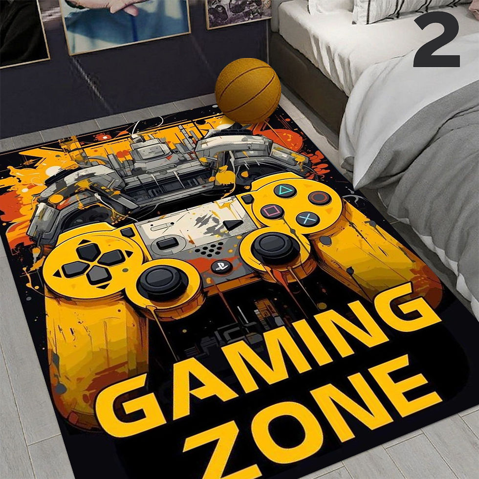 Thumbnail: Gaming Rug for Boys Room Gamer Rug with Controller Design Carpet for Game Room B