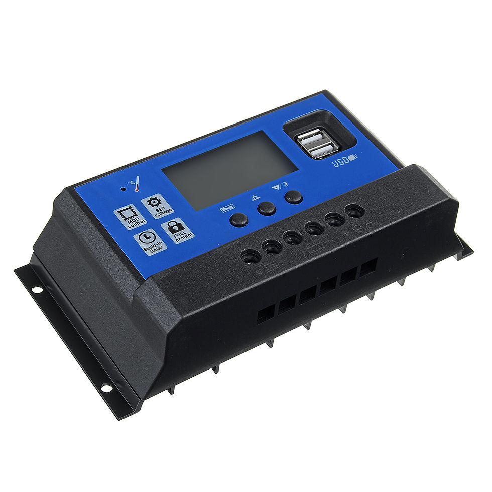 Thumbnail: 10/20/30/40/50/60/100A PWM Solar Charge and Discharge Controller LCD Display Dua
