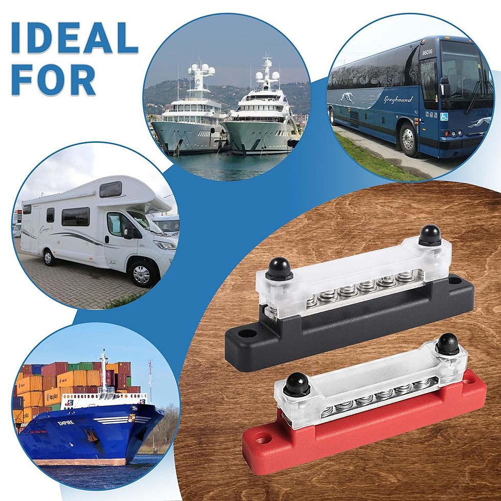 Thumbnail: Terminal Block Bus Electric Bar, M6 Stud Power Distribution Block, Fit For Truck