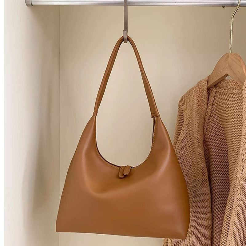 Thumbnail: Women Tote Bag Fashion Underarm Pouch Large Capacity PU Leather Shoulder Bags Re