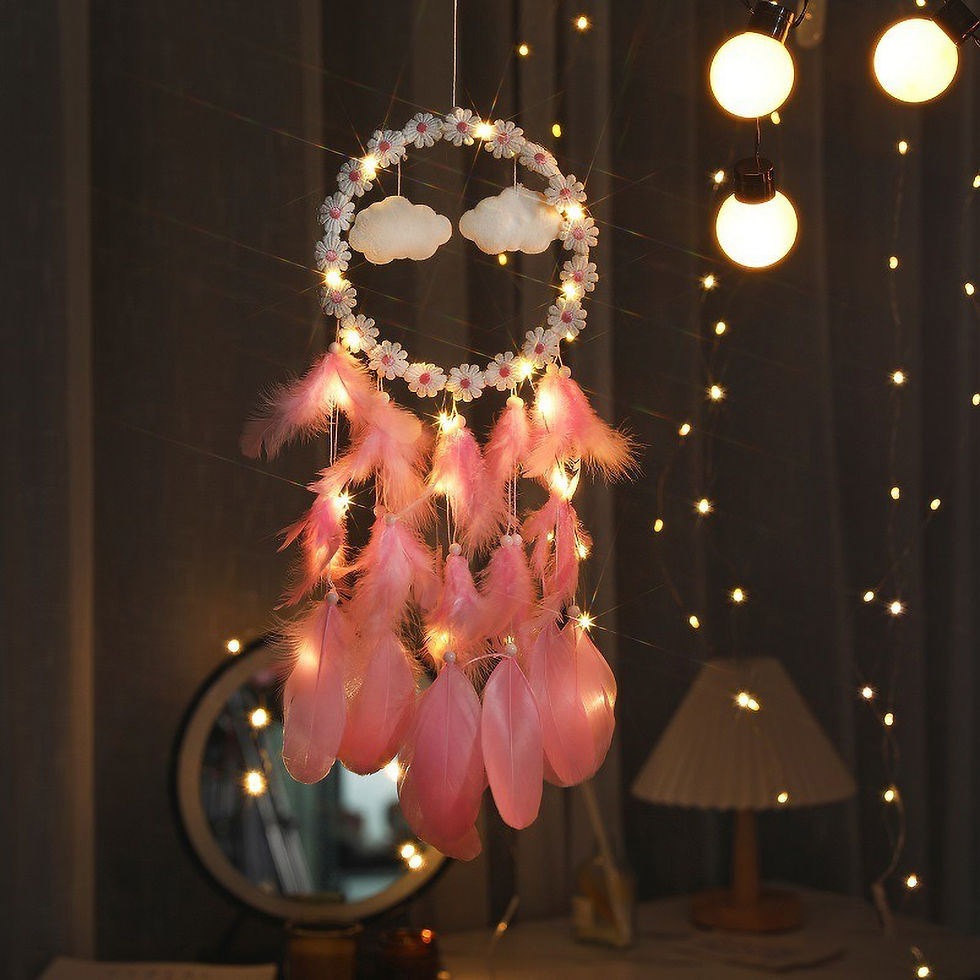 Thumbnail: Modern Dreamcatcher with Daisies - Simple Hanging Decor, Fresh Scandinavian Home