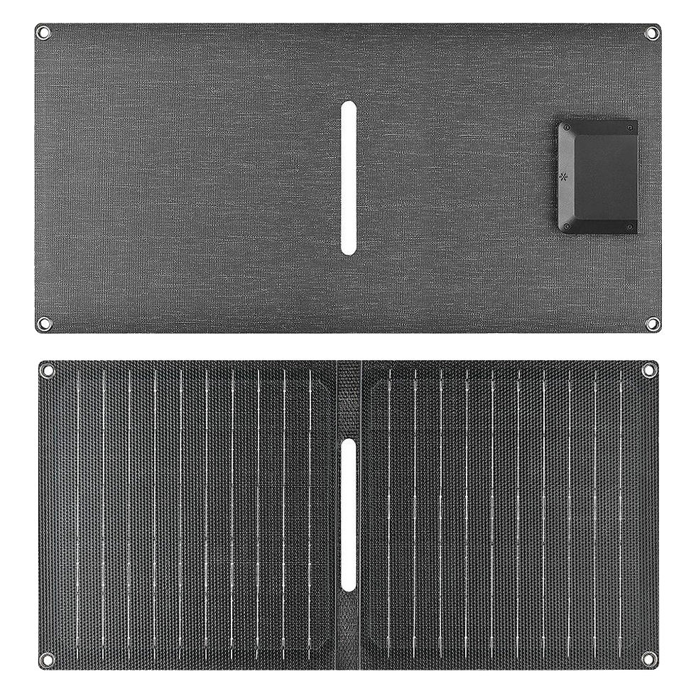 Thumbnail: 24W Portable Solar Panel with USB-C USB-A Outputs Folding Solar Charger Solar Ch