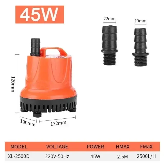Thumbnail: Water Pump 30/45/60/85W Fish Tank Bottom Suction Submersible Pump, Quiet Hydropo