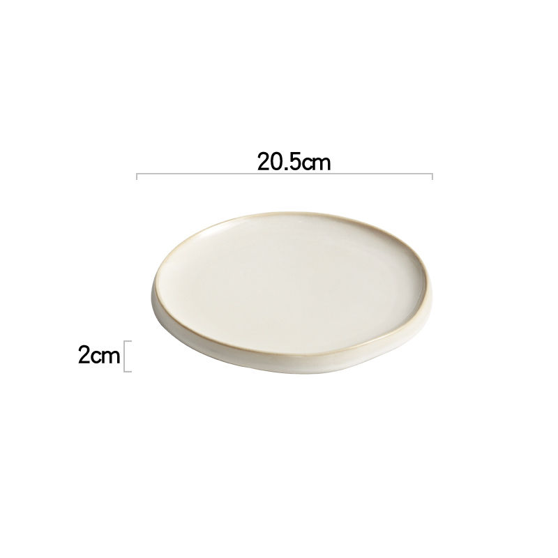 Thumbnail: Simple Ceramic Dinner Plates Round Pasta Steak Plate Restaurant Solid Color Crea