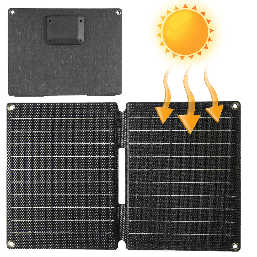 Thumbnail: 16W 5V Solar Panel Folding Waterproof Solar Plate with USB /Type-C Ports Solar C