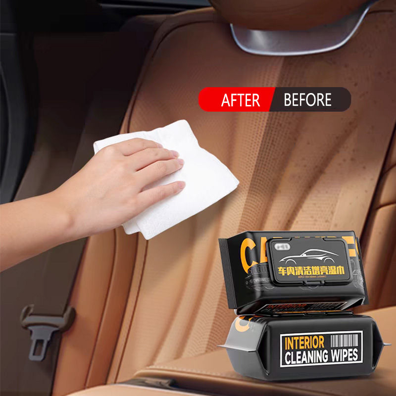Thumbnail: Car Interior Cleaning Wipes For Dashboard Seat Leather Console Carpet Disposable