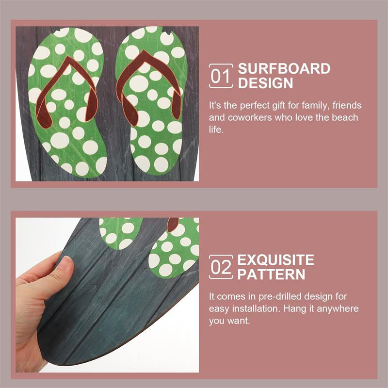 Thumbnail: Sea Decorative Summer Theme Surfboard Sea Decor Wooden Surf Board Wall Sea Decor