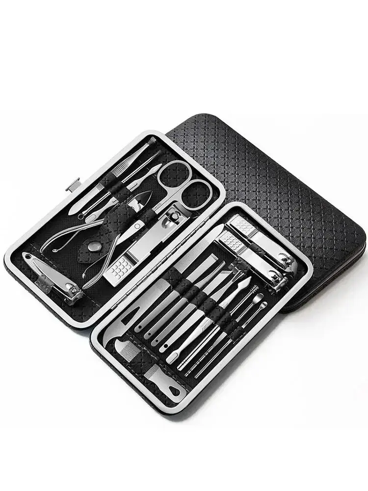 🍭 Nail Cutter Set Grooming Tool Set With Portable Case Manicure Art Tool Nails