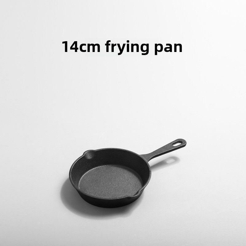 Thumbnail: Cast Iron Pan Uncoated Frying Pan Small Frying Egg Pan Household Pan Kitchenware
