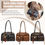 Thumbnail: Women Shoulder Bag Multi Pockets Retro Handle Bag Solid Color Leather Handbag fo