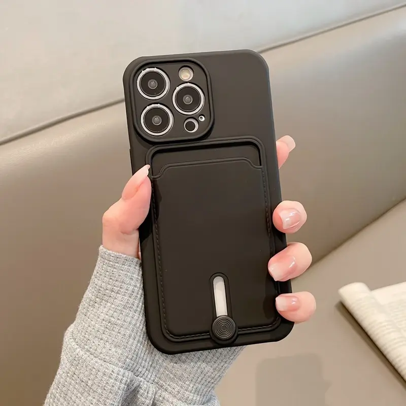 Thumbnail: card holder phone case for iphone 16 13 14 12 11 15 pro max soft cover case