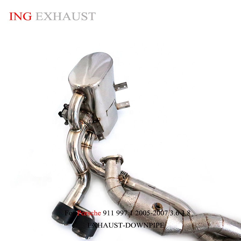Thumbnail: ING Exhaust Pipes for 2005-2007 Porsche 911 997 3.6 3.8 Carrera Targa 4 4S Stain