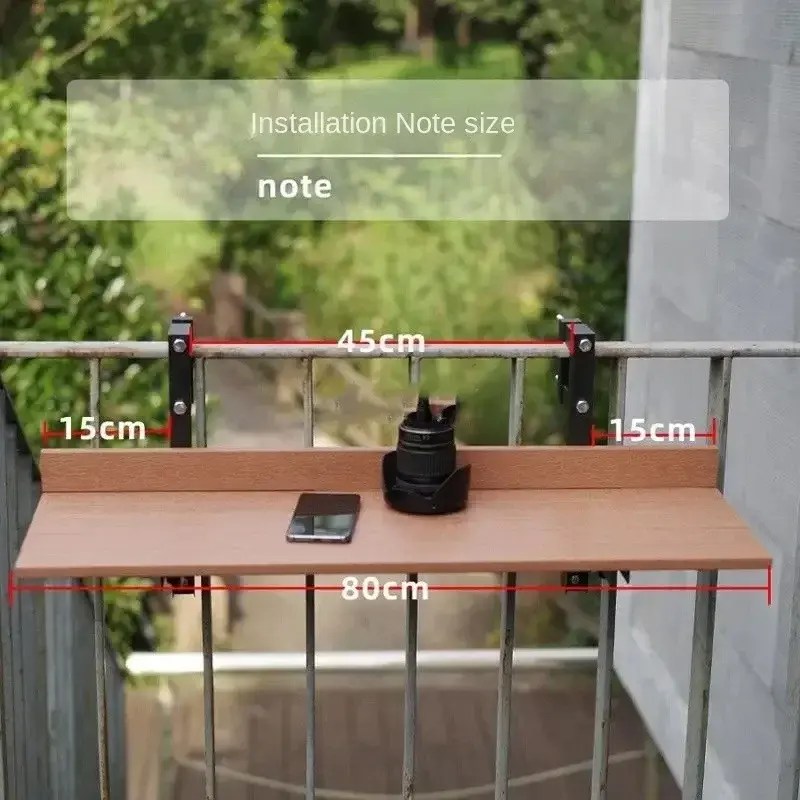 Thumbnail: Portable Folding Desk Balcony Tables Multifunctional Hanging Railing Table Water