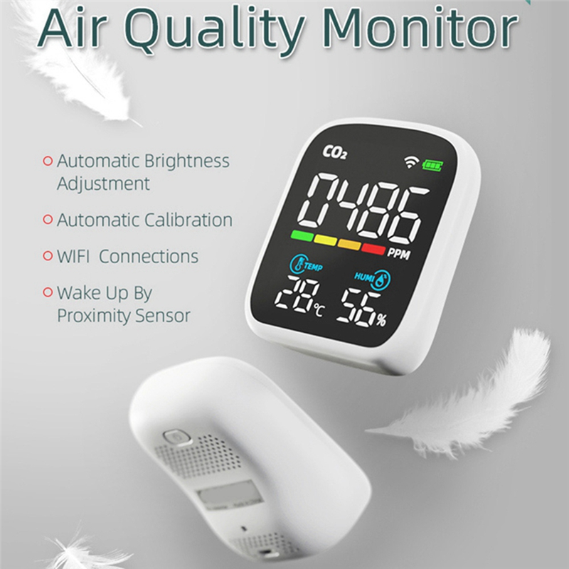 Thumbnail: WIFI Infrared CO2 Monitor Carbon Dioxide Monitor NDIR Sensor Air Quality Monitor