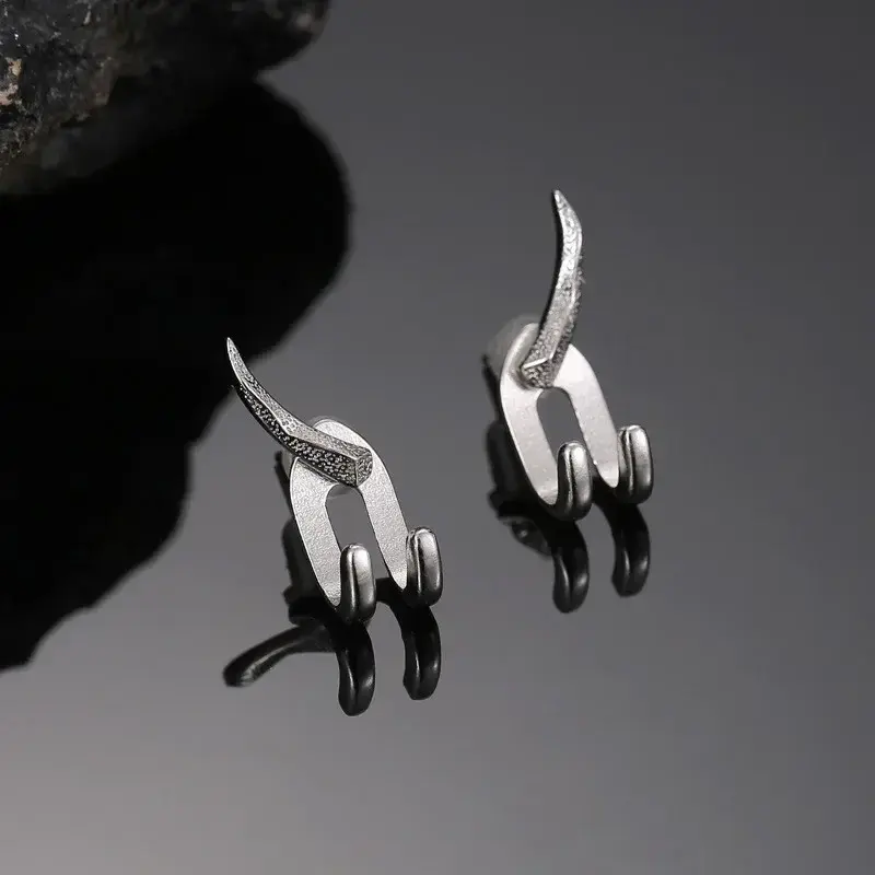 Thumbnail: Ear studs for men with personality, trendy men's earrings, simple and minimalist