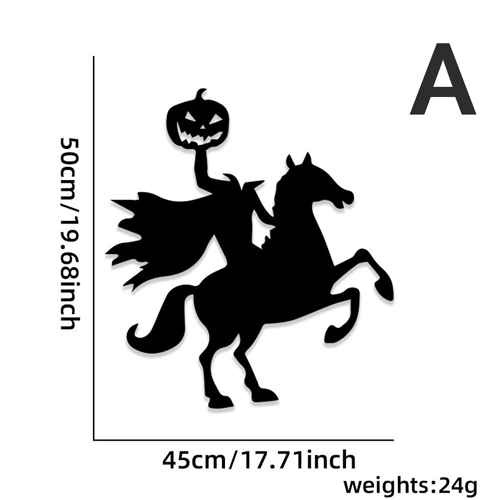 Thumbnail: Halloween decoration room door stickers window decor skeleton hand pumpkin DIY d