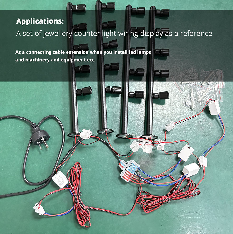 Thumbnail: Electric Wire 5m 10m 20m 30m 2pin 18AWG 20AWG 22AWG UL2468 Extension Cable for 1