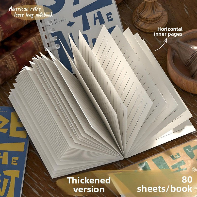 Thumbnail: A7 Portable Small Notebook American Retro Mini Notebook High-value Thickened Poc