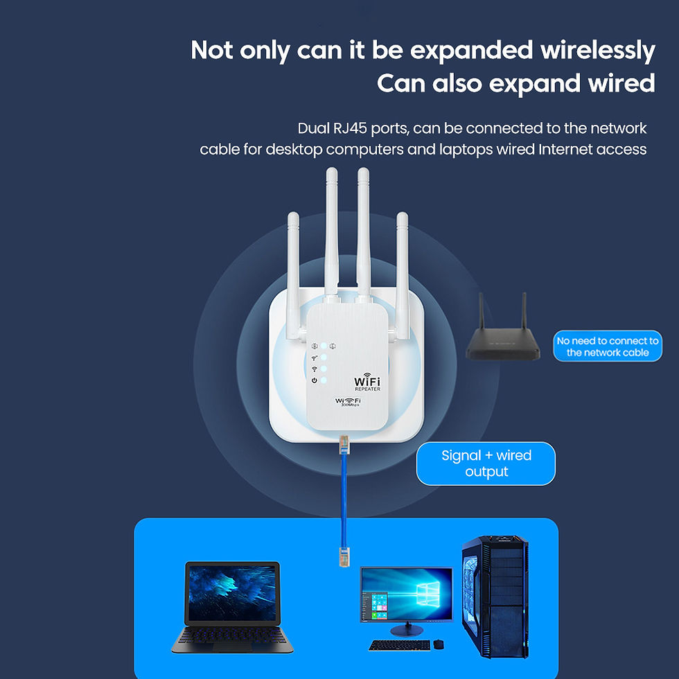 Thumbnail: Wireless WiFi Repeater Wifi Signal Booster Dual-Band 2.4G WiFi Extender 802.11bg
