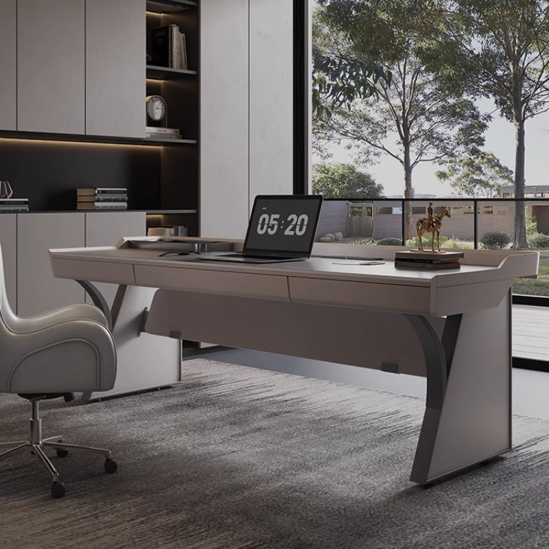 Thumbnail: Premium European Style Office Desk Large Craft Sedentary Table Offers Ergonomic