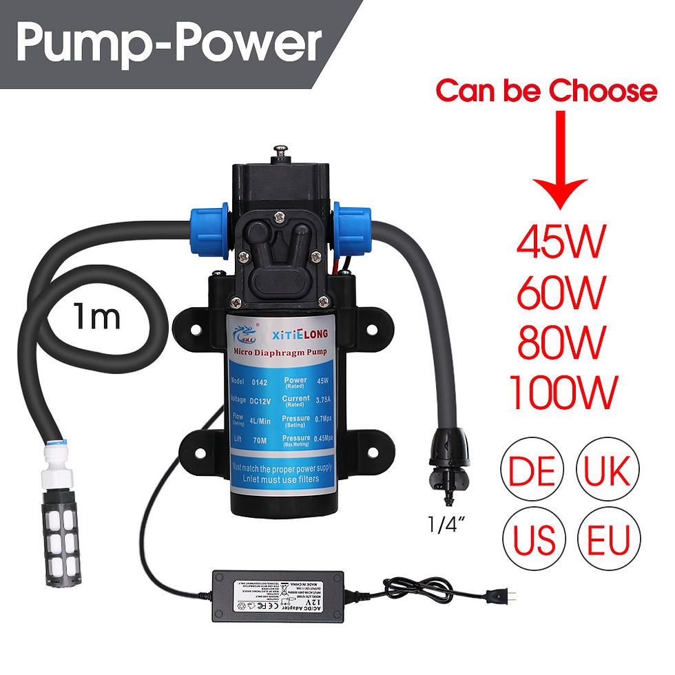 Thumbnail: 45/60/80/100W 110-240V Self-priming Pressurize Diaphragm Pump for Watering Car W