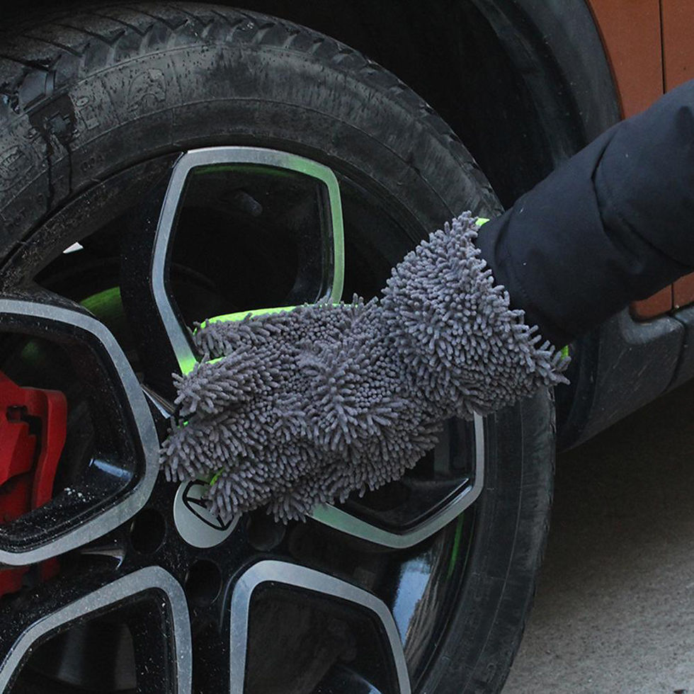 Thumbnail: Washing Gloves Cleaning Gloves 5 Fingers Car Wash Gloves No Scratch Microfiber C
