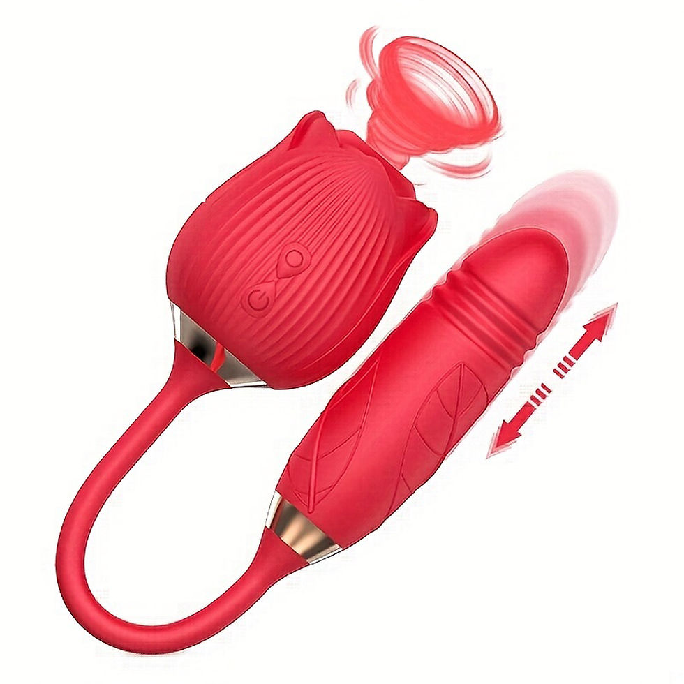 Thumbnail: 🥰Rose Sex Toy With Thrusting G Spot Vibrators 10 Sucking Modes For Clitoral
