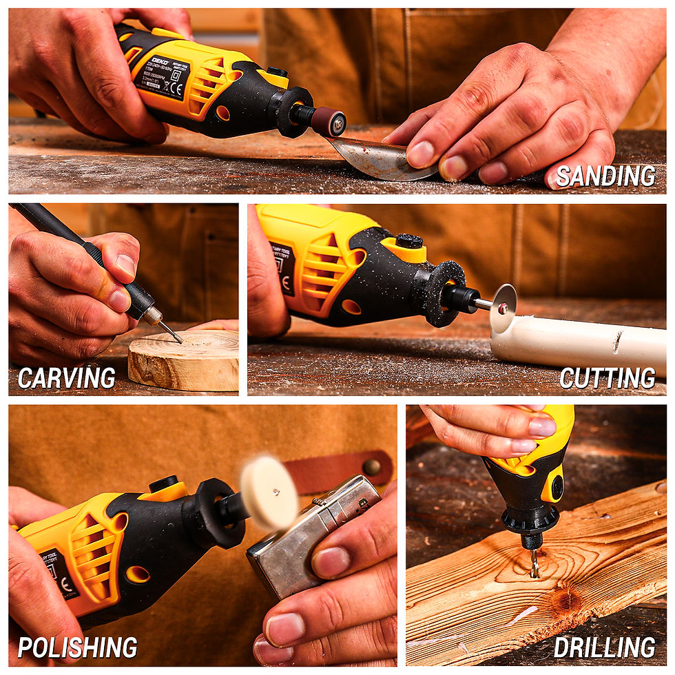 Thumbnail: DEKO Rotary Tool Kit Power Hand Rotary Tools Mini for Wood/Metal, Electric Grind