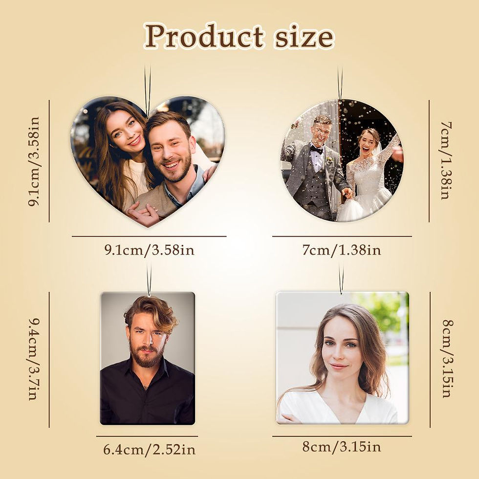 Thumbnail: Personalized Photo Car Hanging Decor Accessories Custom Picture Car Air Freshene