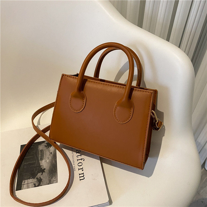 Thumbnail: Elegant Black Handbag with Dual Handles, Chic Crossbody Bag, Retro Stylish Tote
