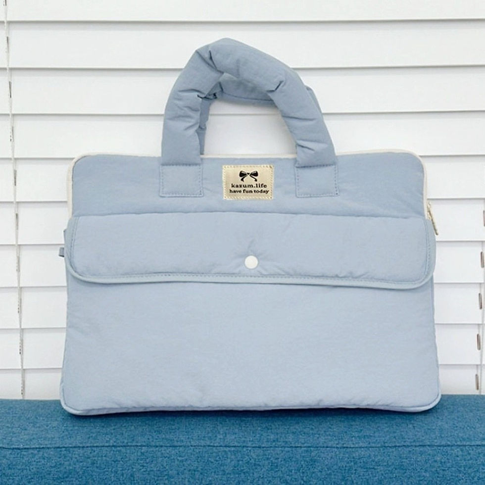 Thumbnail: Handbags 15.6inch Portable Laptop Bags Bow with Handle Laptop Case Cute Soft Mat