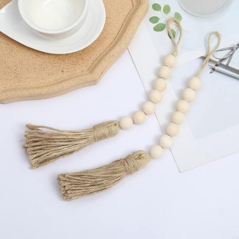 Thumbnail: DIY Wooden Home Decorations Handmade Garlands Tassels Wood Beads Garlands For Wa