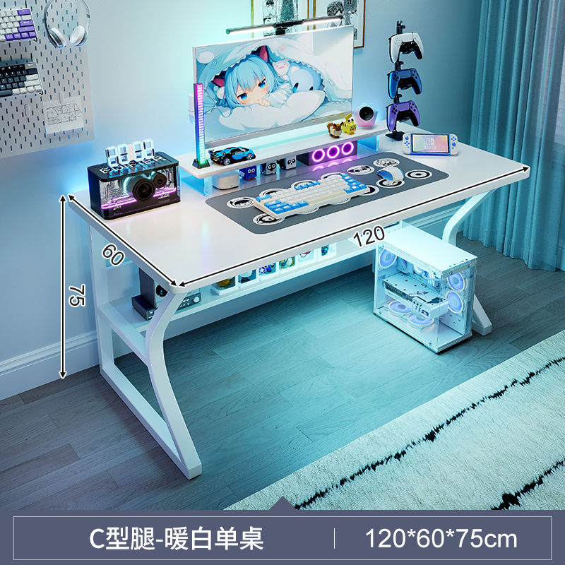 Thumbnail: Ergonomic Vanity Office Desk Computer Bedroom Study Simple Office Desk Reading G