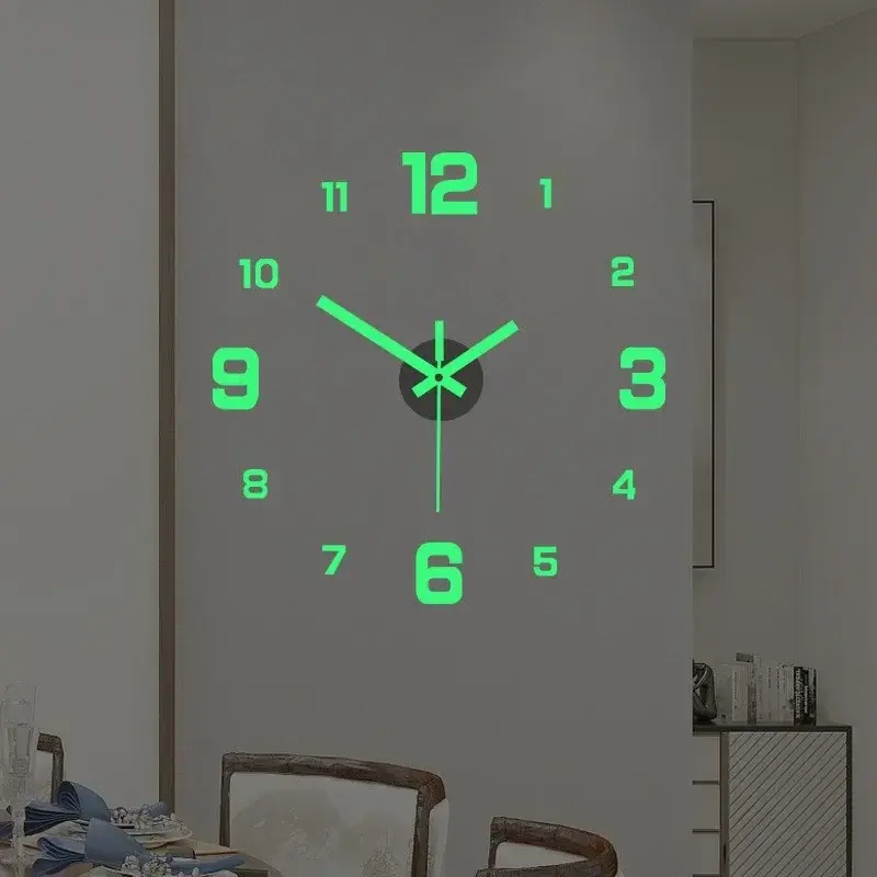 Thumbnail: Luminous Decoration Wall Clock Bedroom Living Room DIY Frameless Modern Homes De
