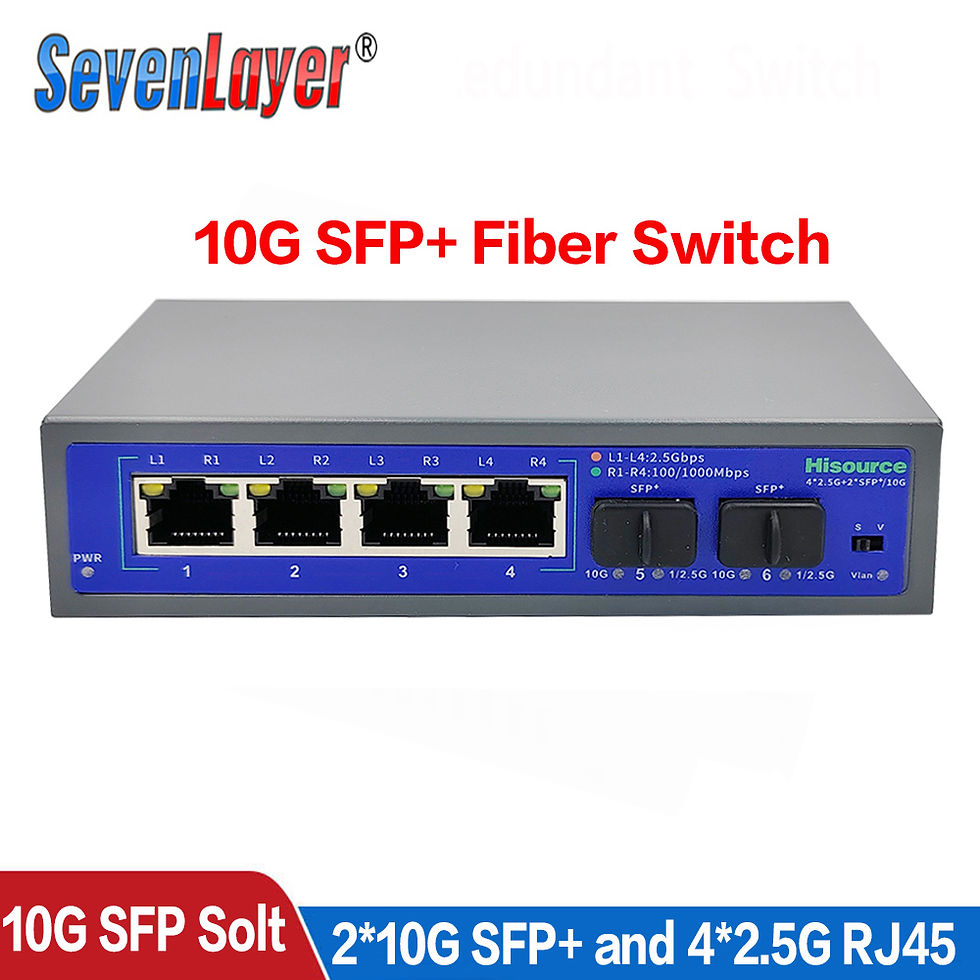 Thumbnail: 10G SFP+ fiber Switch 2.5Gbps Ethernet 4 Port 2500Mbps Network Switcher 2 Port 1