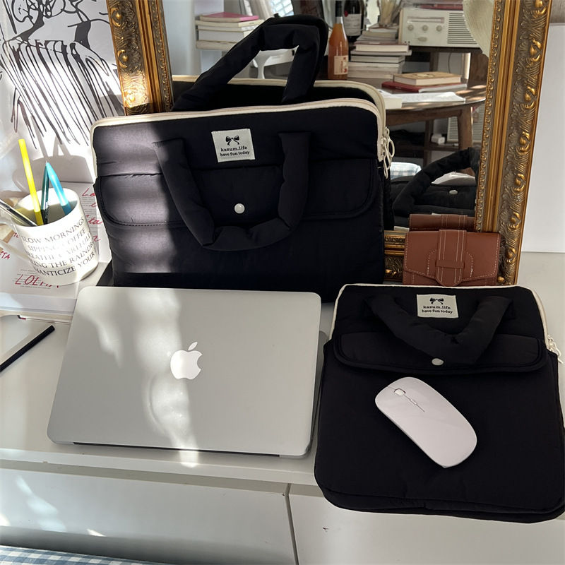 Thumbnail: Laptop Handbag Bow Knot Label Laptop Computer Storage Pouch Tablet Sleeve Bag fo