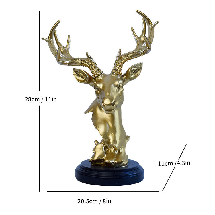 Thumbnail: Deer Ornament Home Office Desktop Resin Crafts Living Room Decoration  Home Deco