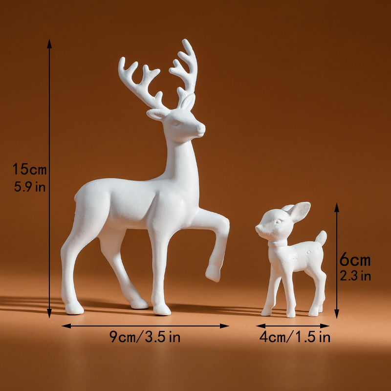 Thumbnail: Room Decor Mother Deer Cute Kids Room Decor Sculptures Kawaii Miniatures Sculptu