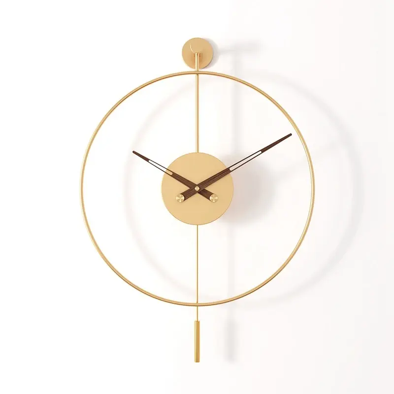 Thumbnail: Nordic Large Wall Clocks with Pendulum Modern Simple Living Room Kitchen Office