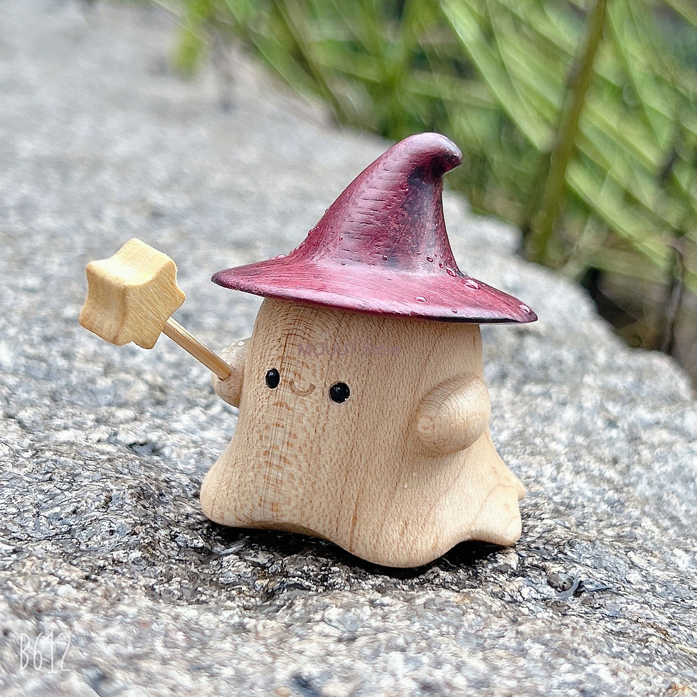 Thumbnail: Handmade Wooden Elf Ornament-Creative Solid Wood Carved Decor, Cute Ornament for