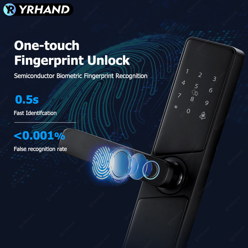 Thumbnail: 9 languages Smart Electronic Door Lock with Biometric Fingerprint  Interface Tuy