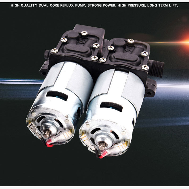 Thumbnail: Powerful dual water pump DC 12V 120W high pressure self-priming diaphragm water