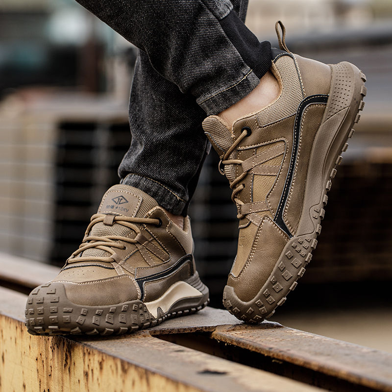 Thumbnail: Men Safety Boots Indestructible Shoes Sneakers Steel Toe Protective Boots Anti-s