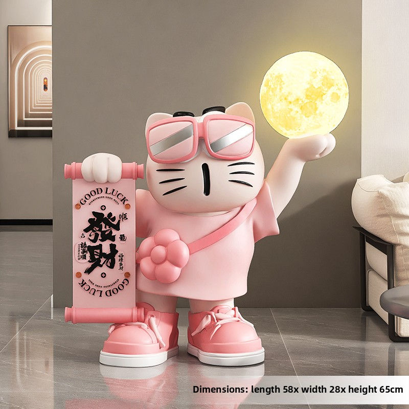 Thumbnail: Home Decor Sculptures Figurines Decoration Accessories Trendy Play Money Cat Flo