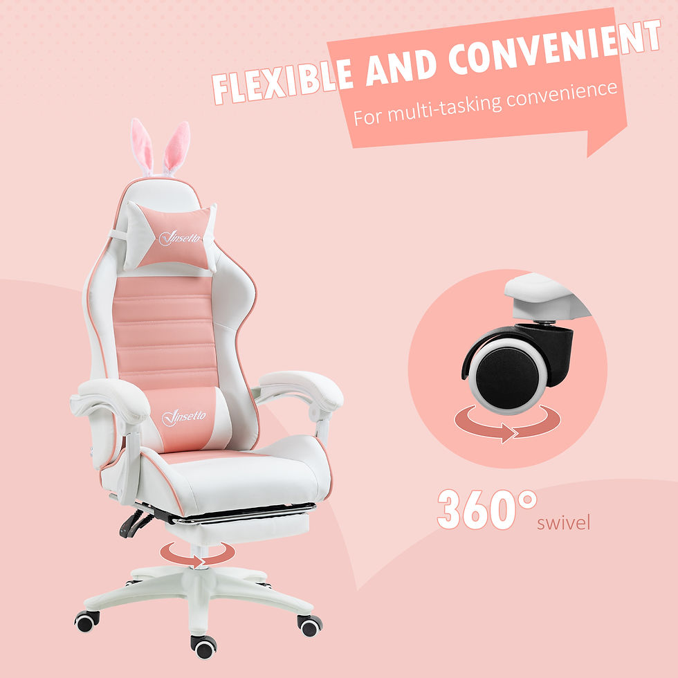 Thumbnail: Vinsetto Swivel Pu Leather Gaming Chair with Adjustable Height 65X63X136-142Cm