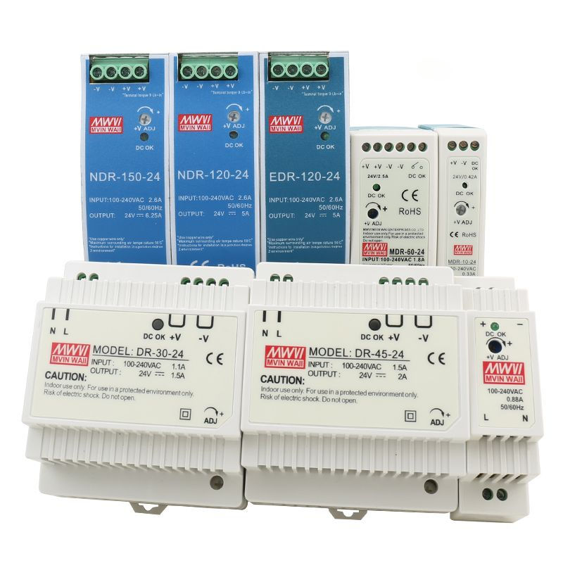 Thumbnail: Rail mounted switch power supply MDR-10 20 40 60 100W-5 12 24V output industrial