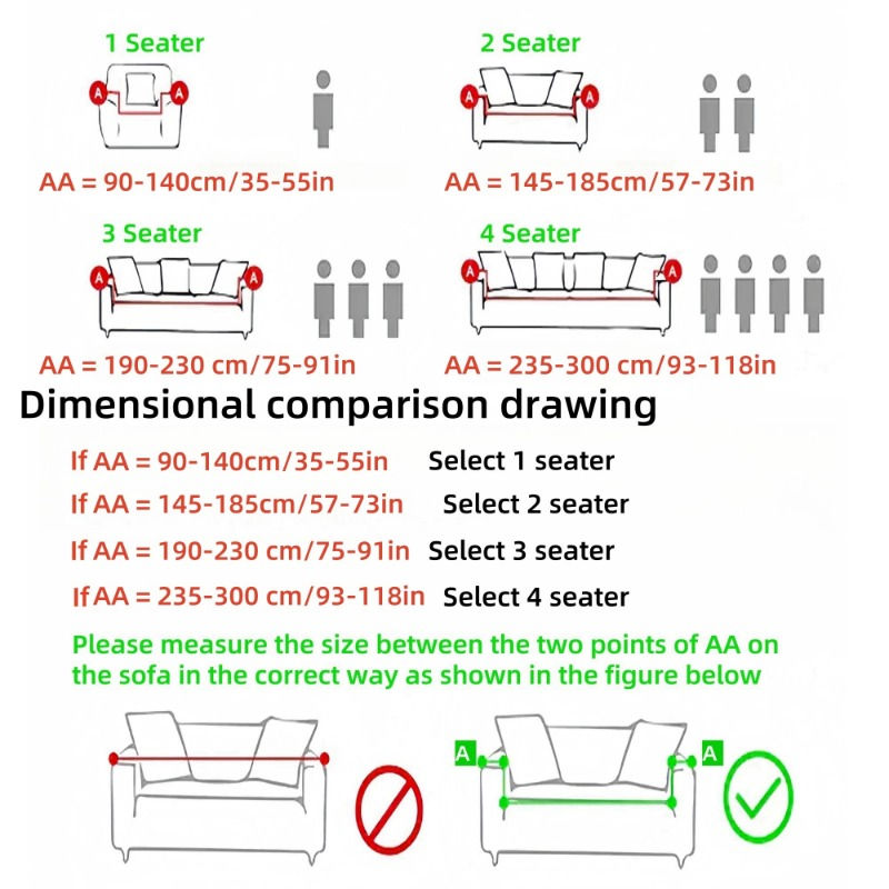 Thumbnail: 1/2/3/4 Seater Printed StretchSofa Cover with Skirt, Full Coverage Slipcover Cat